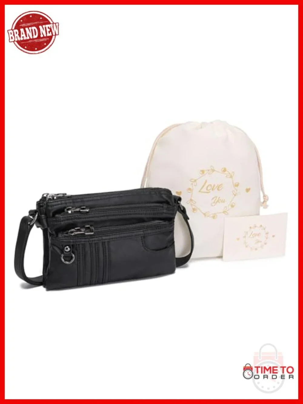 Multiple Pockets Small Crossbody Purse Cell Phone Purse Shoulder Bag with